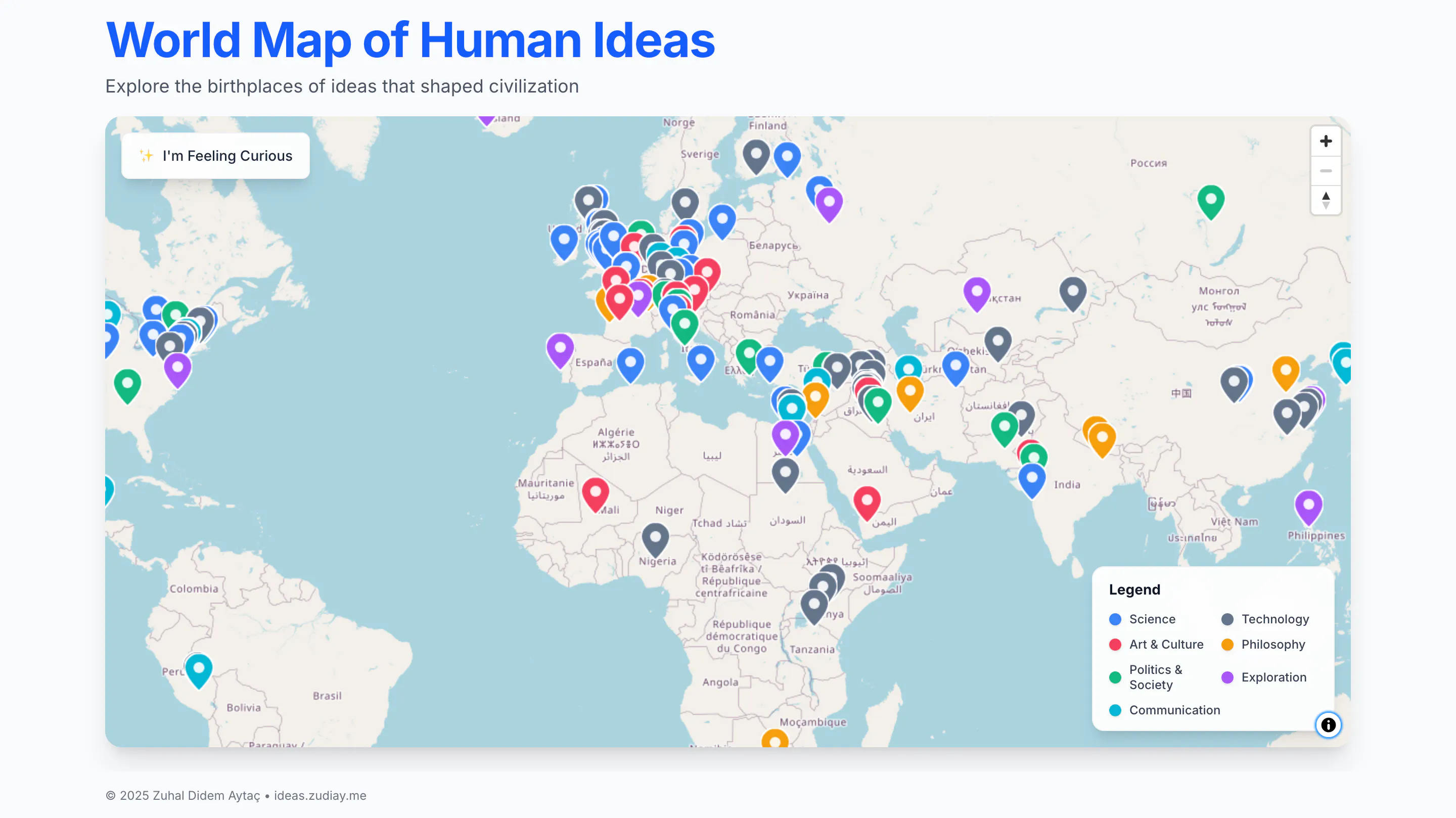 The Map of Human Ideas: Discover where the world’s greatest ideas were ...