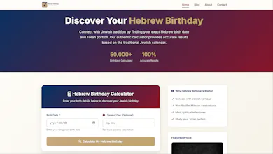 Hebrew Birthday Calculator gallery image
