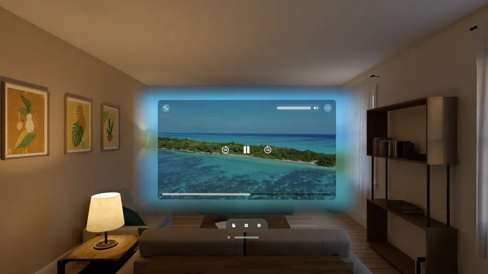 Apple Vision Pro의 오로라 플레이어 - 글로우 효과로 비디오를 시청하십시오 미디어 3