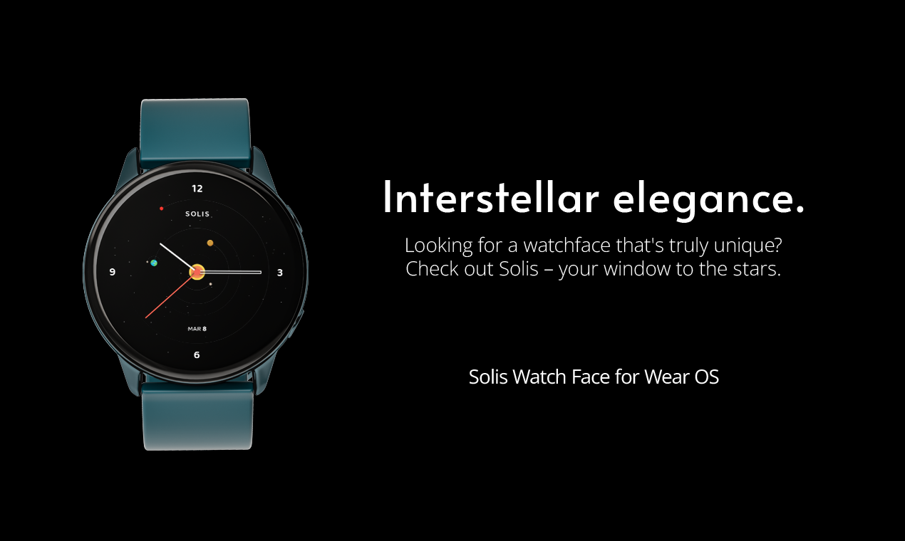 startuptile Solis Watch Face For Wear OS-Solis brings the wonders of the solar system to your wrist!