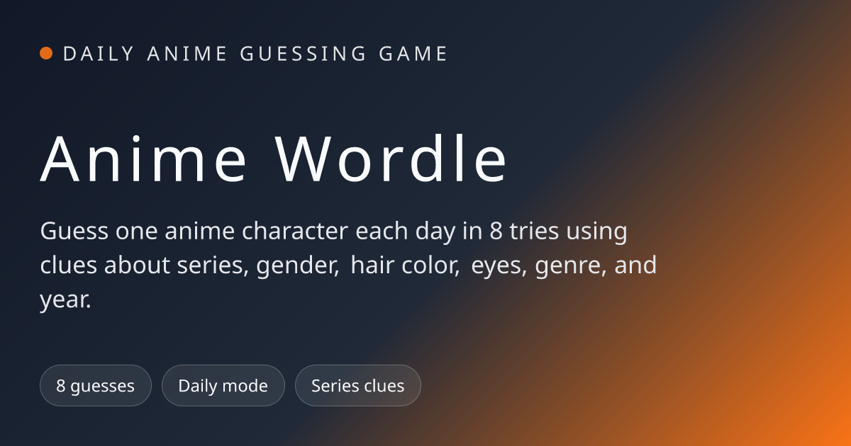 Anime Wordle gallery image