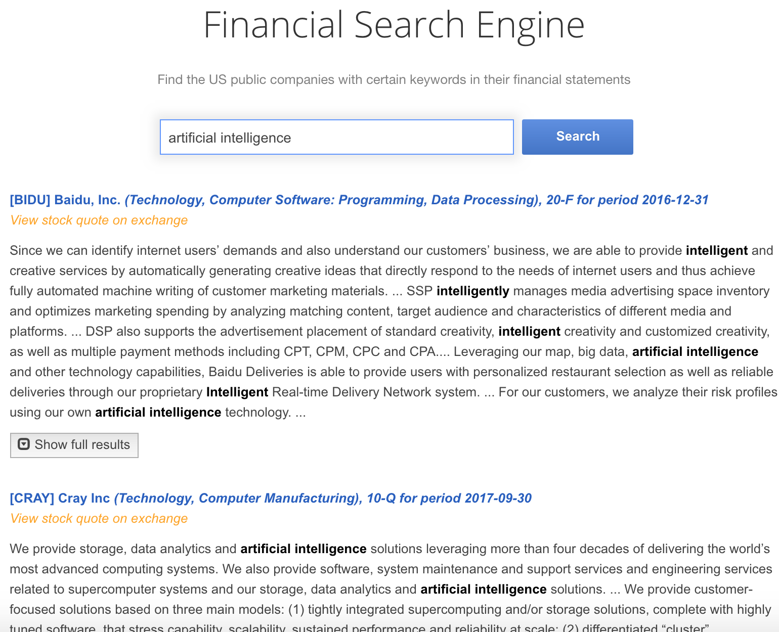 InsightField - Financial Search Engine gallery image