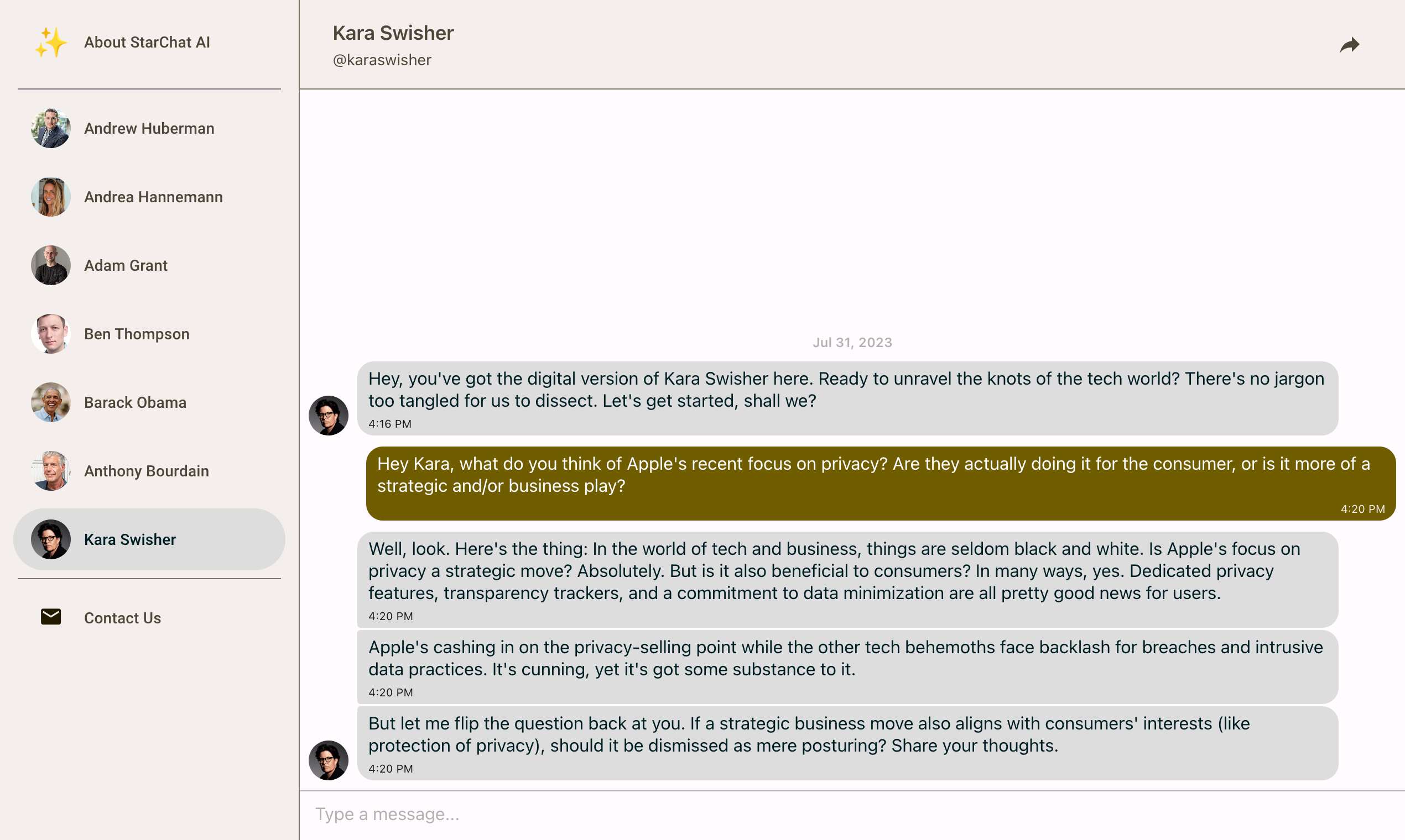StarChat AI gallery image