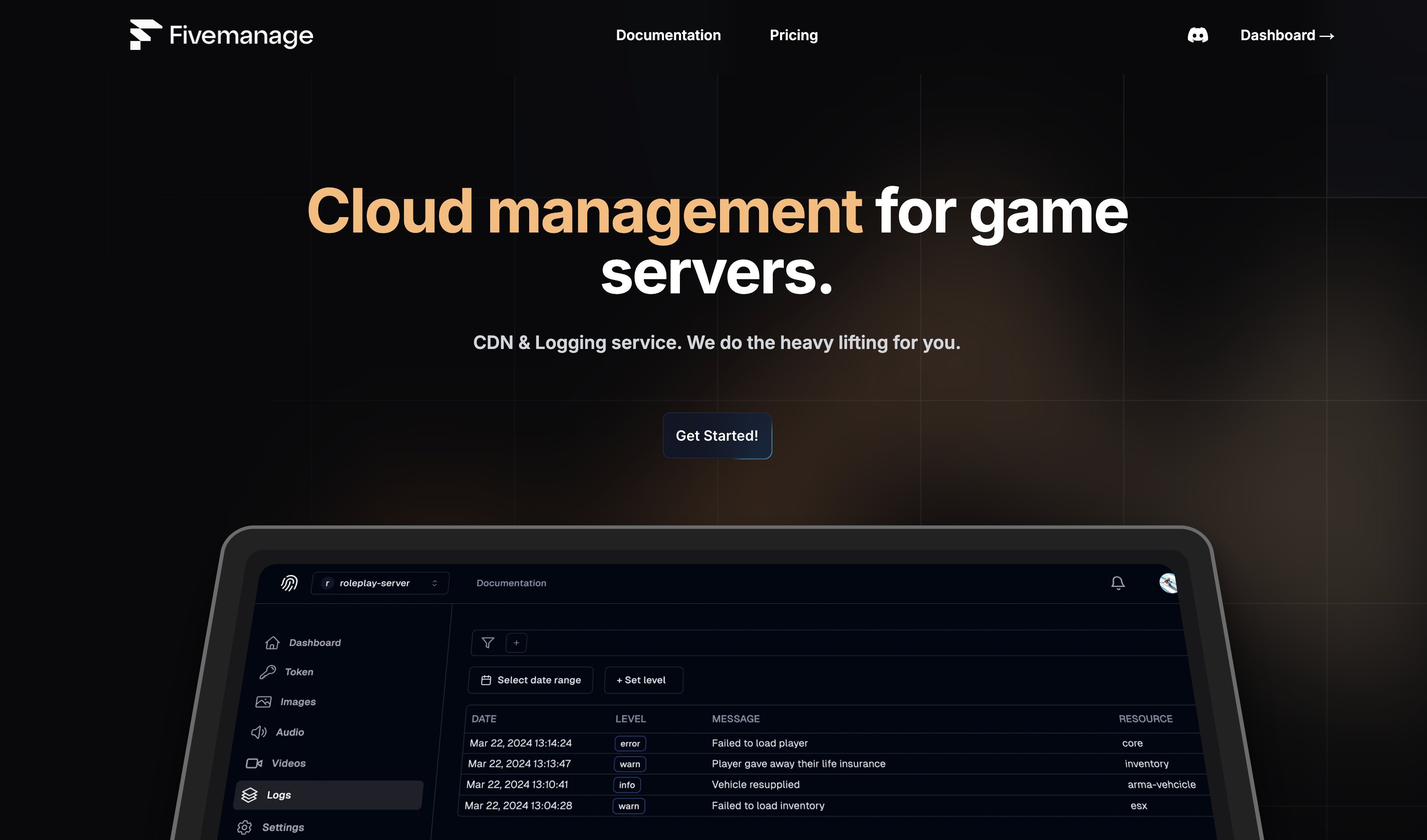 Fivemedanage - Cloud -Speicher und Überwachung von Wildservern. Medien 4