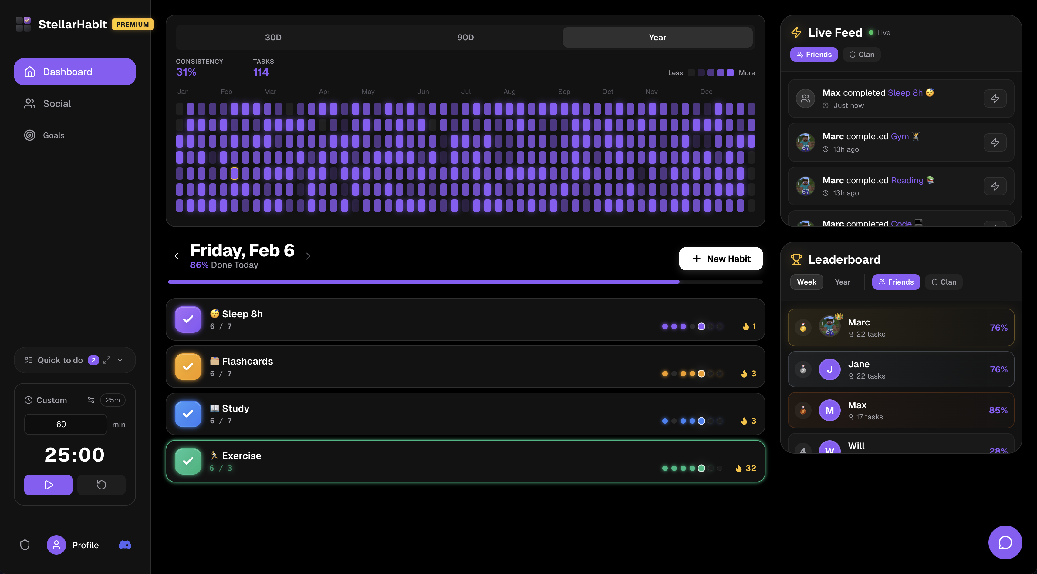 StellarHabit - Screenshot 2 showing product features and functionality