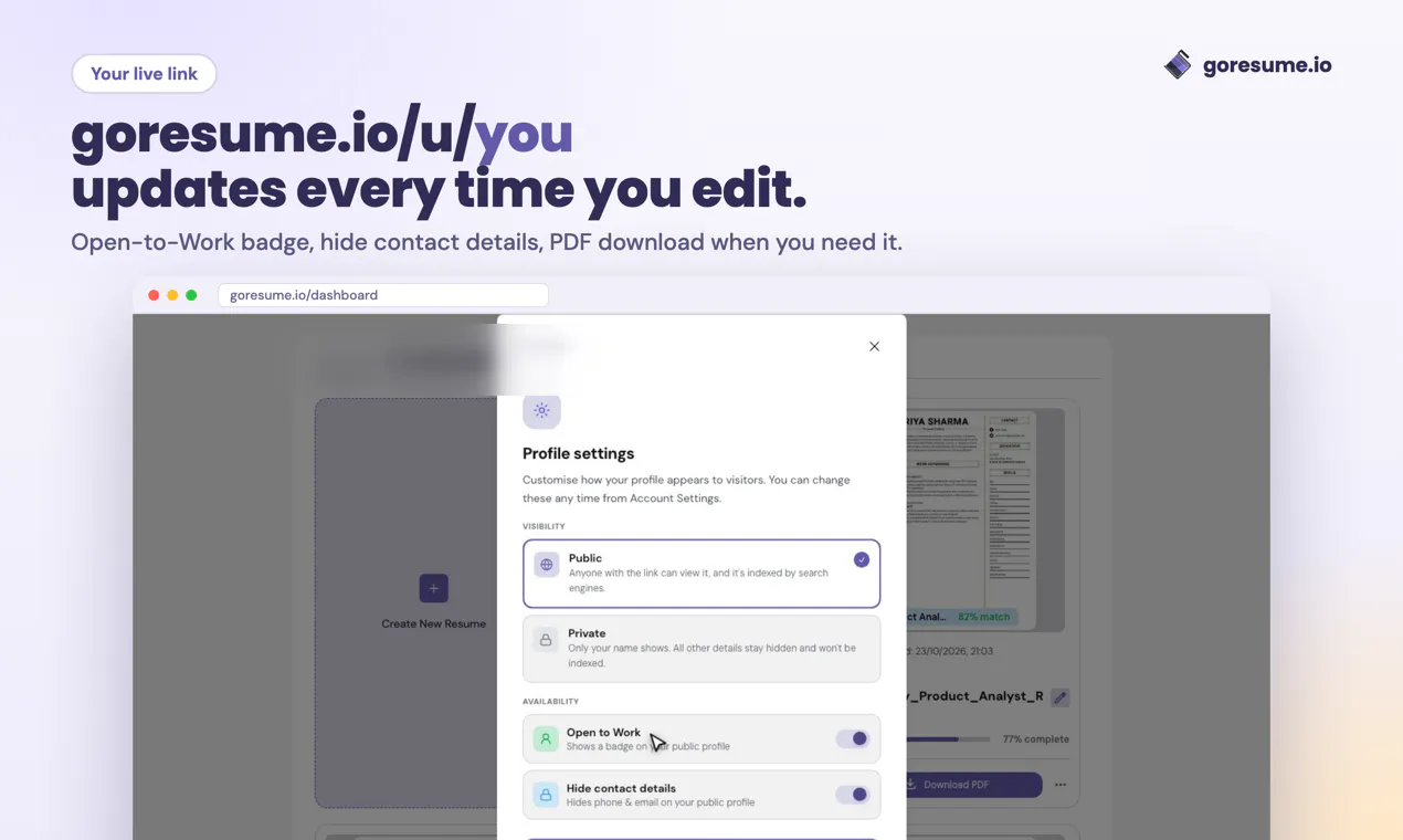 GoResume gallery image