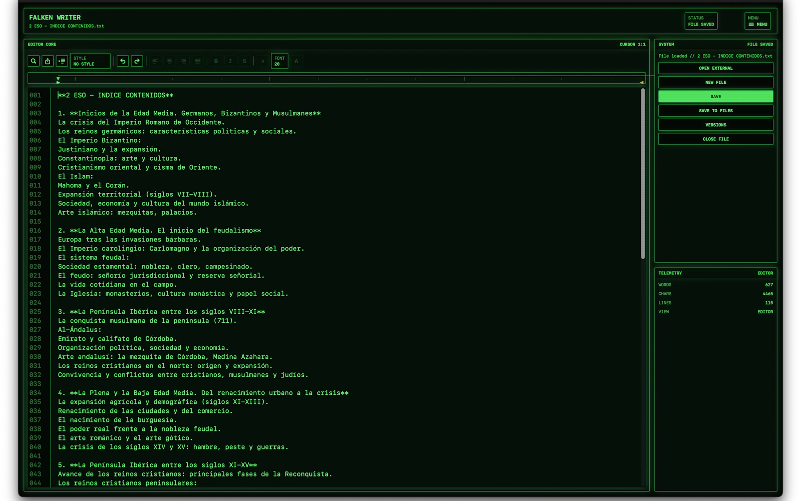 Falken Writer screenshot 1