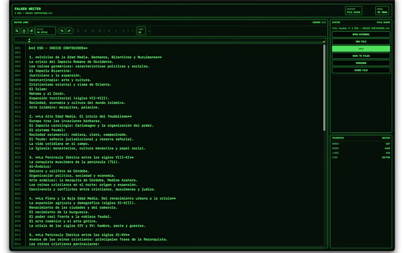 Falken Writer screenshot 1