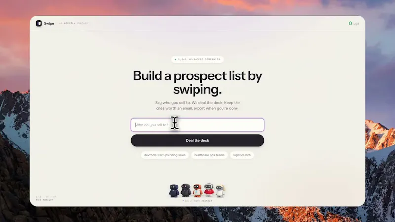 Swipe screenshot 1 (video preview)
