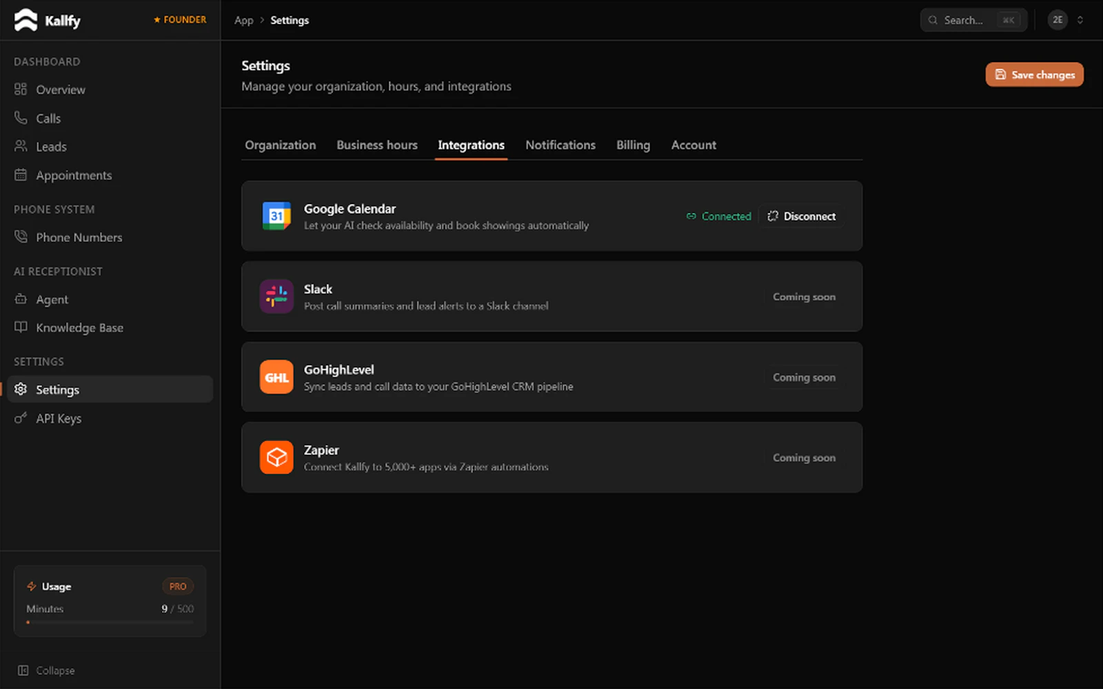Kallfy screenshot 3