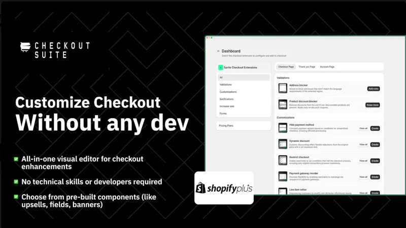 Checkout Extension for Shopify Plus screenshot 1