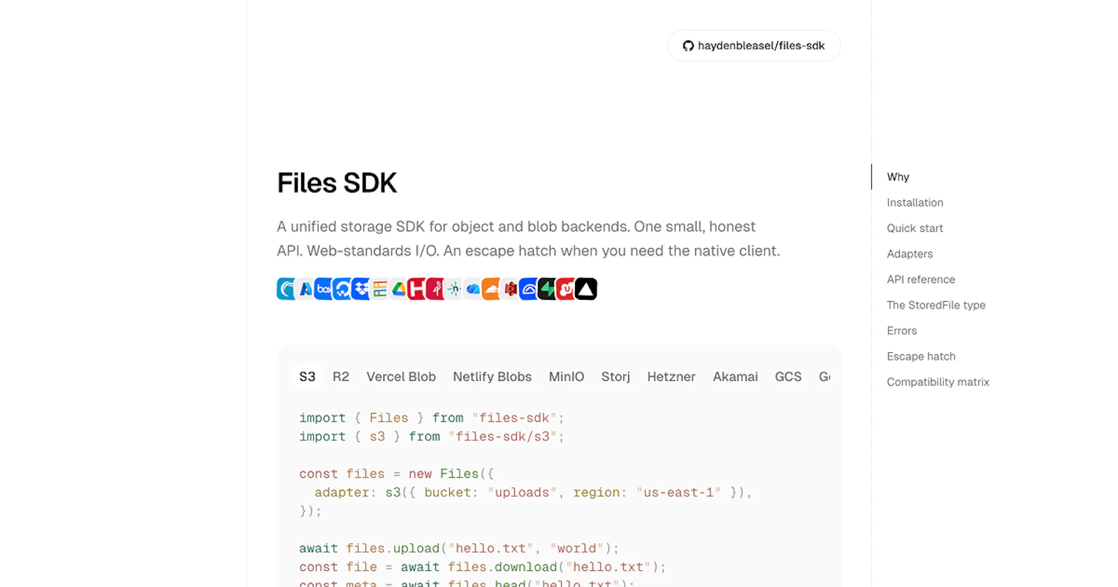 Files SDK screenshot 1