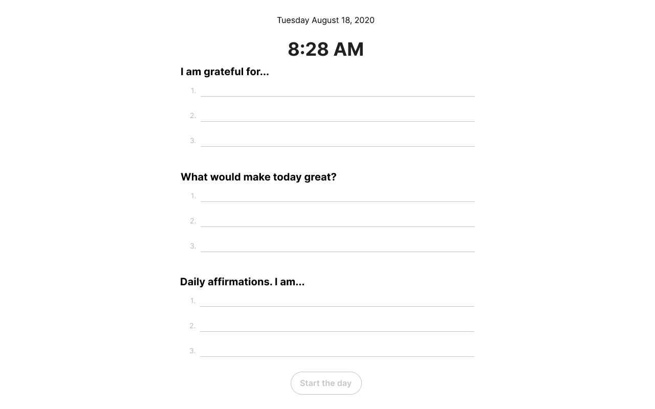 5 Minute Journal for Chrome gallery image