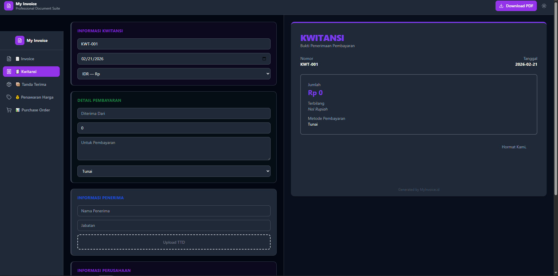 My Invoice gallery image