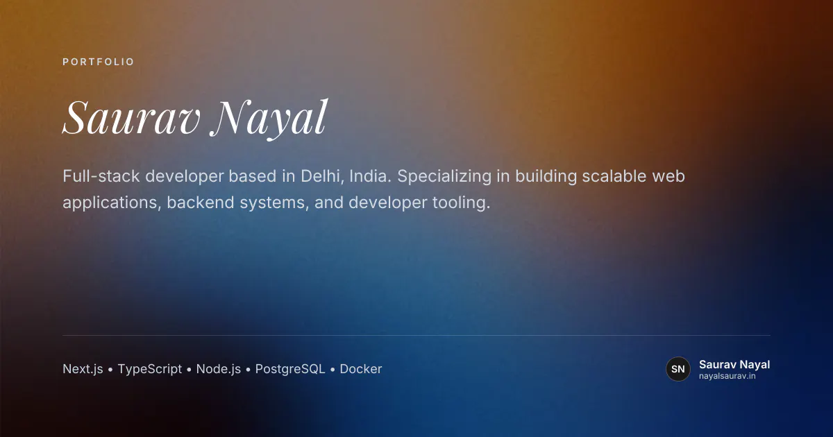 Saurav Nayal Portfolio gallery image