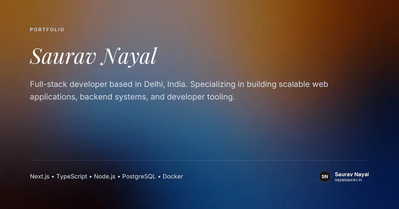 Saurav Nayal Portfolio screenshot 1