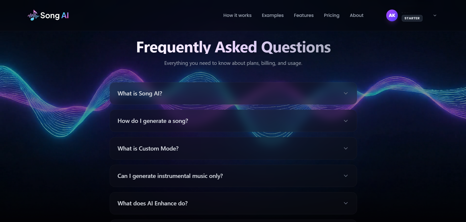 Song AI - Screenshot 3 showing product features and functionality