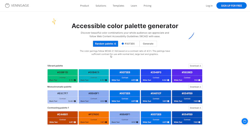 Venngage's Accessible Color Palette gallery image