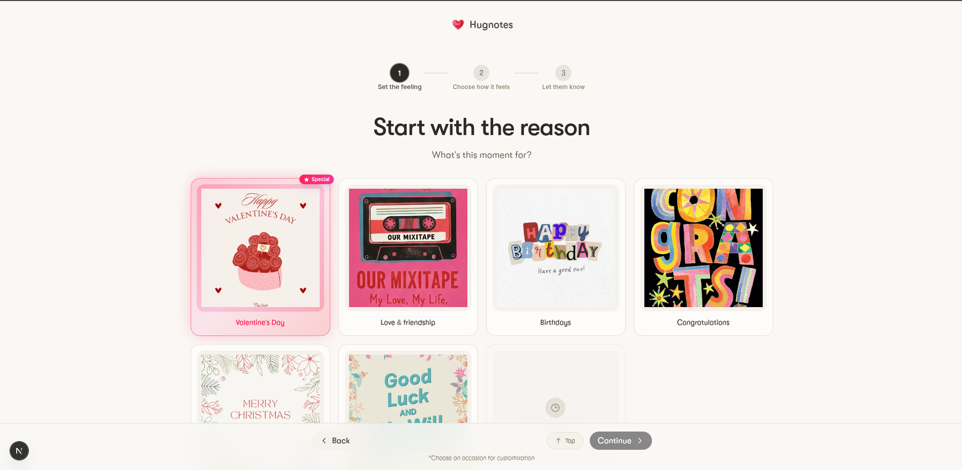 Hugnotes - Screenshot 2 showing product features and functionality