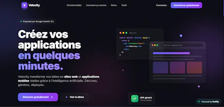 Velocity — Créez Web & Mobile avec l'IA gallery image