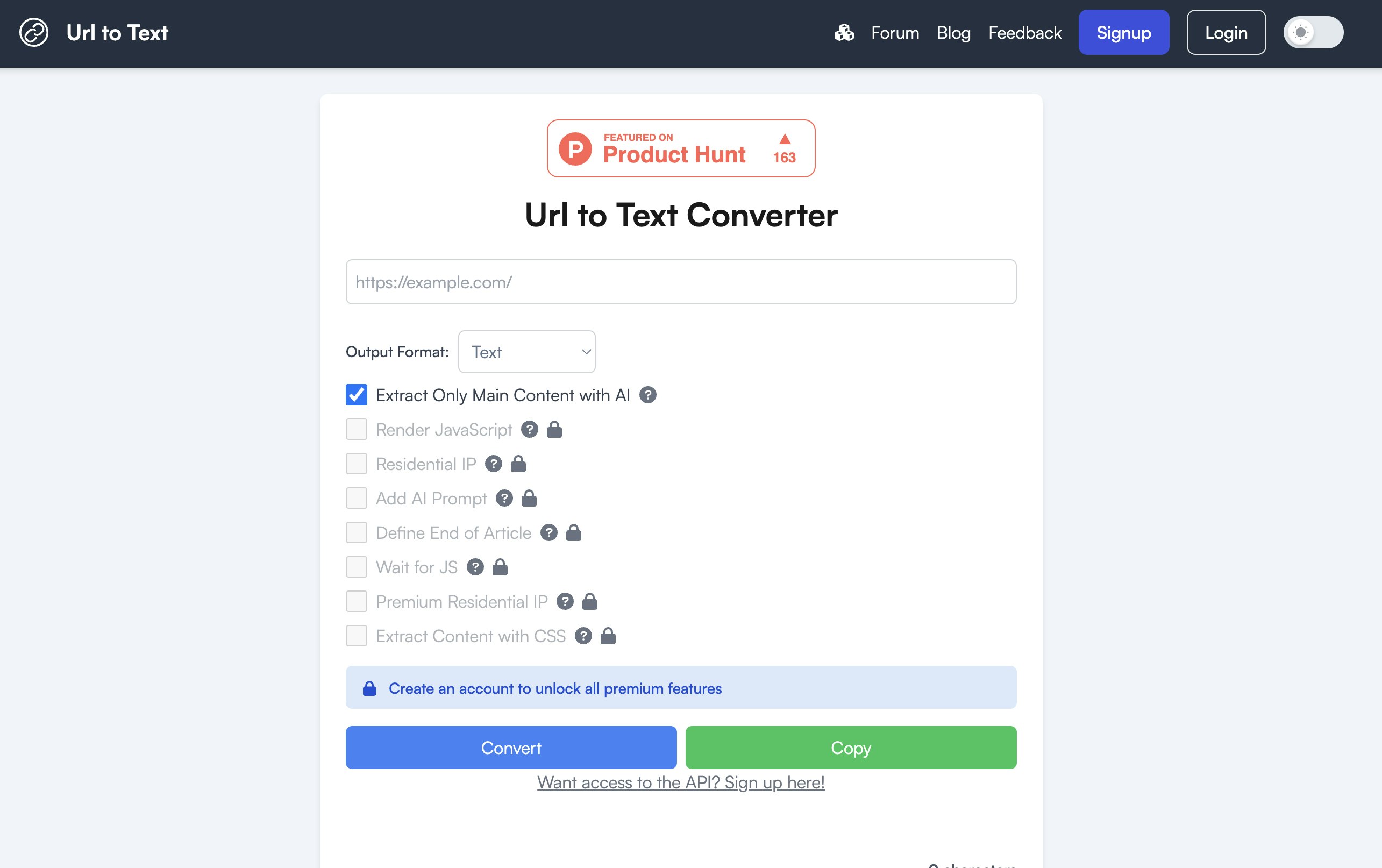 Urltotext - API media 1