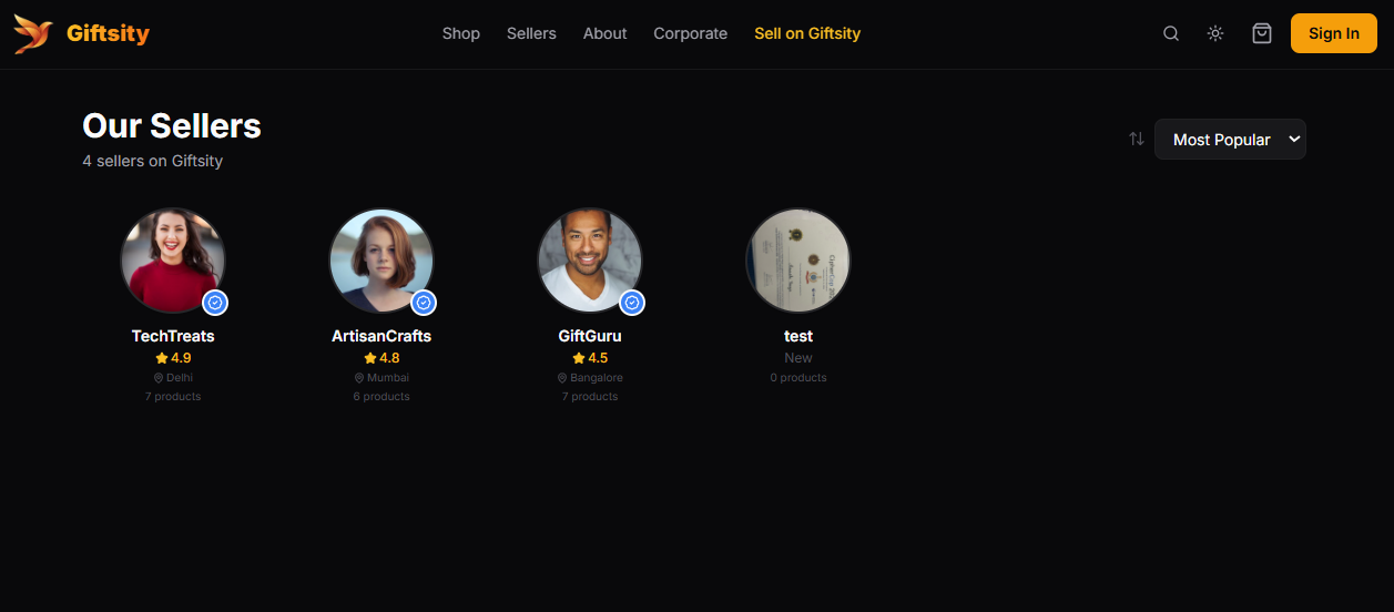 Giftsity - Screenshot 2 showing product features and functionality