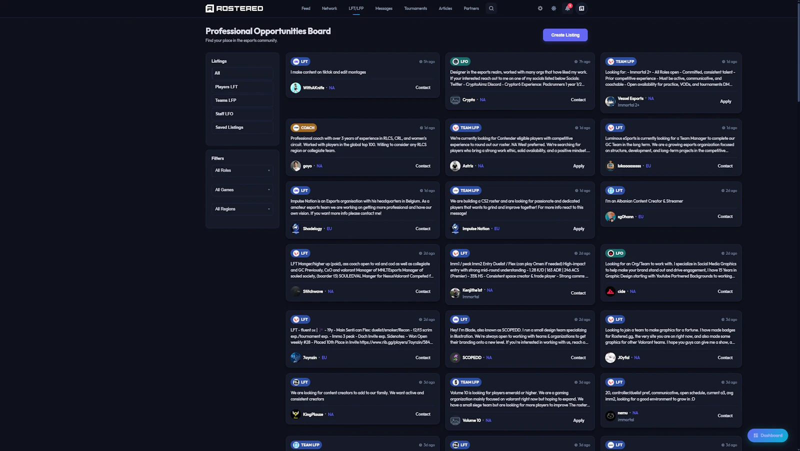Rostered.gg screenshot 5