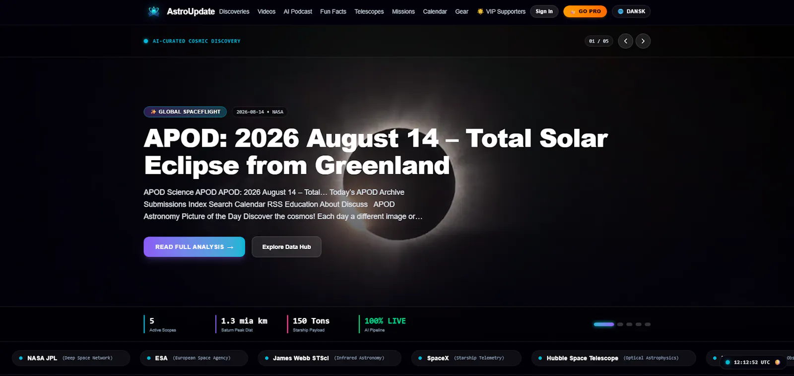 AstroUpdate screenshot 1
