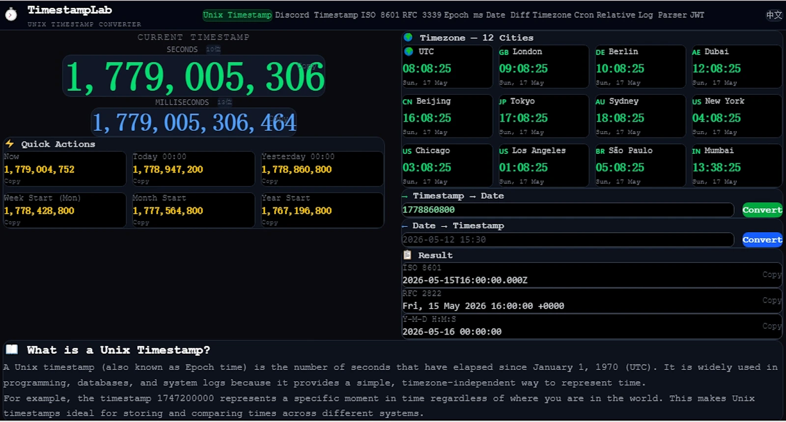 TimestampLab screenshot 2