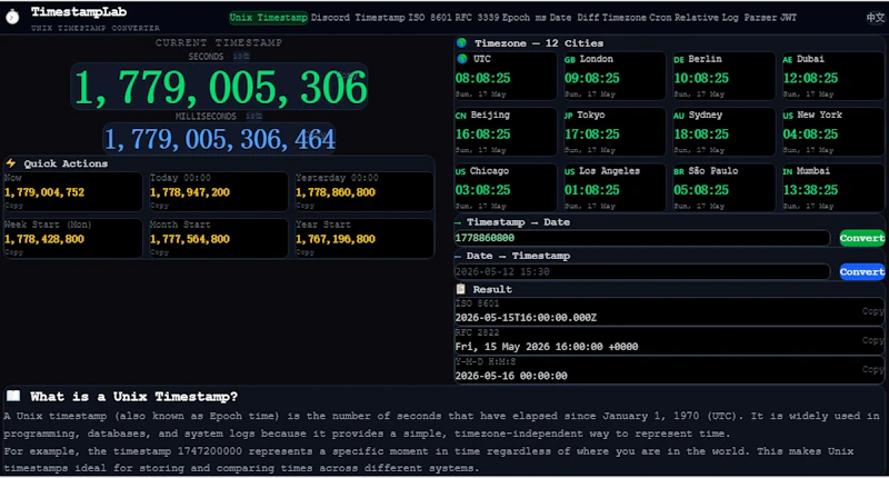 TimestampLab screenshot 2
