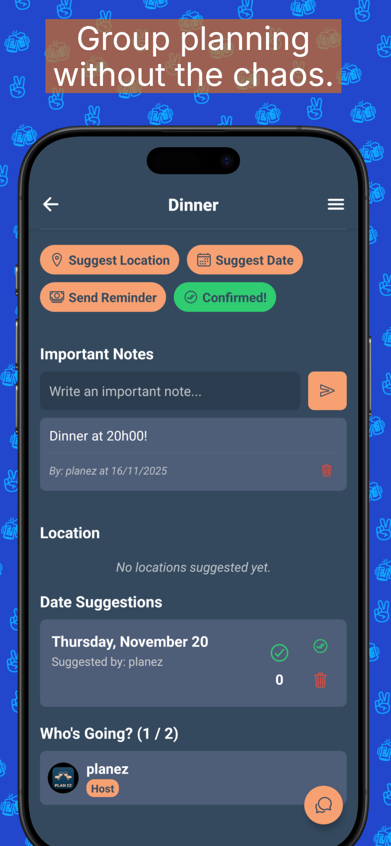 PlanEz - Main screenshot showing features and interface