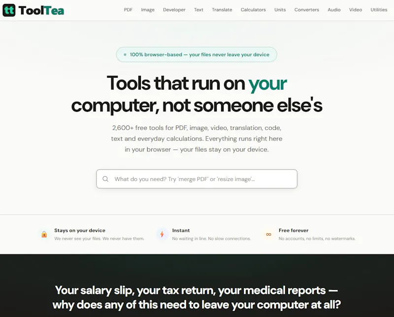 ToolTea screenshot 1