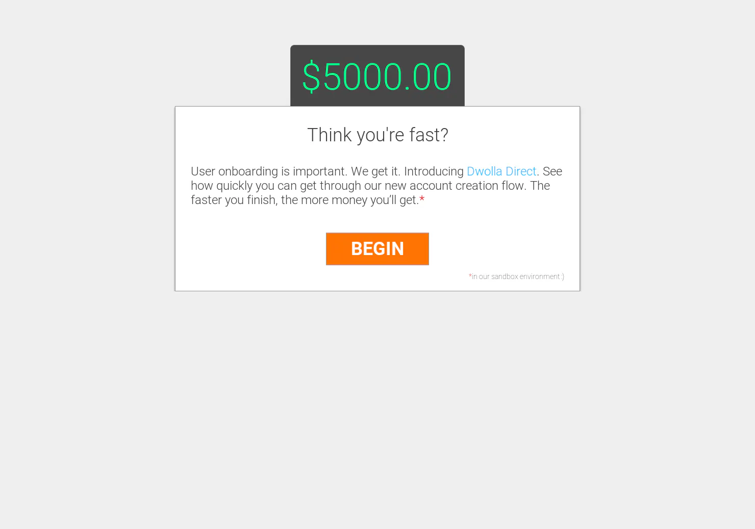 Sign-up Race
