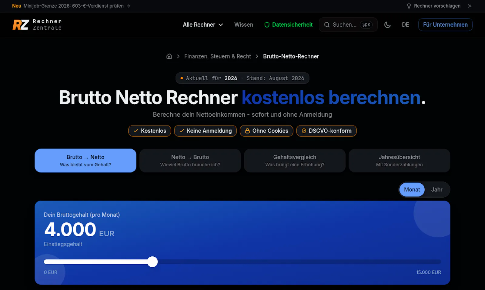 Rechner Zentrale screenshot 2