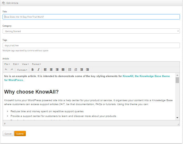 Knowlegebase gallery image