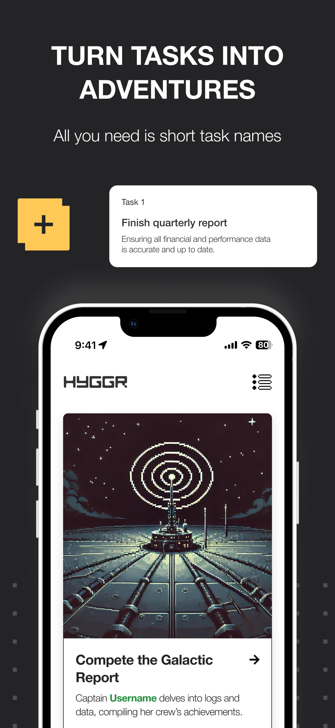 Hyggr  - Main product screenshot demonstrating key features and user interface