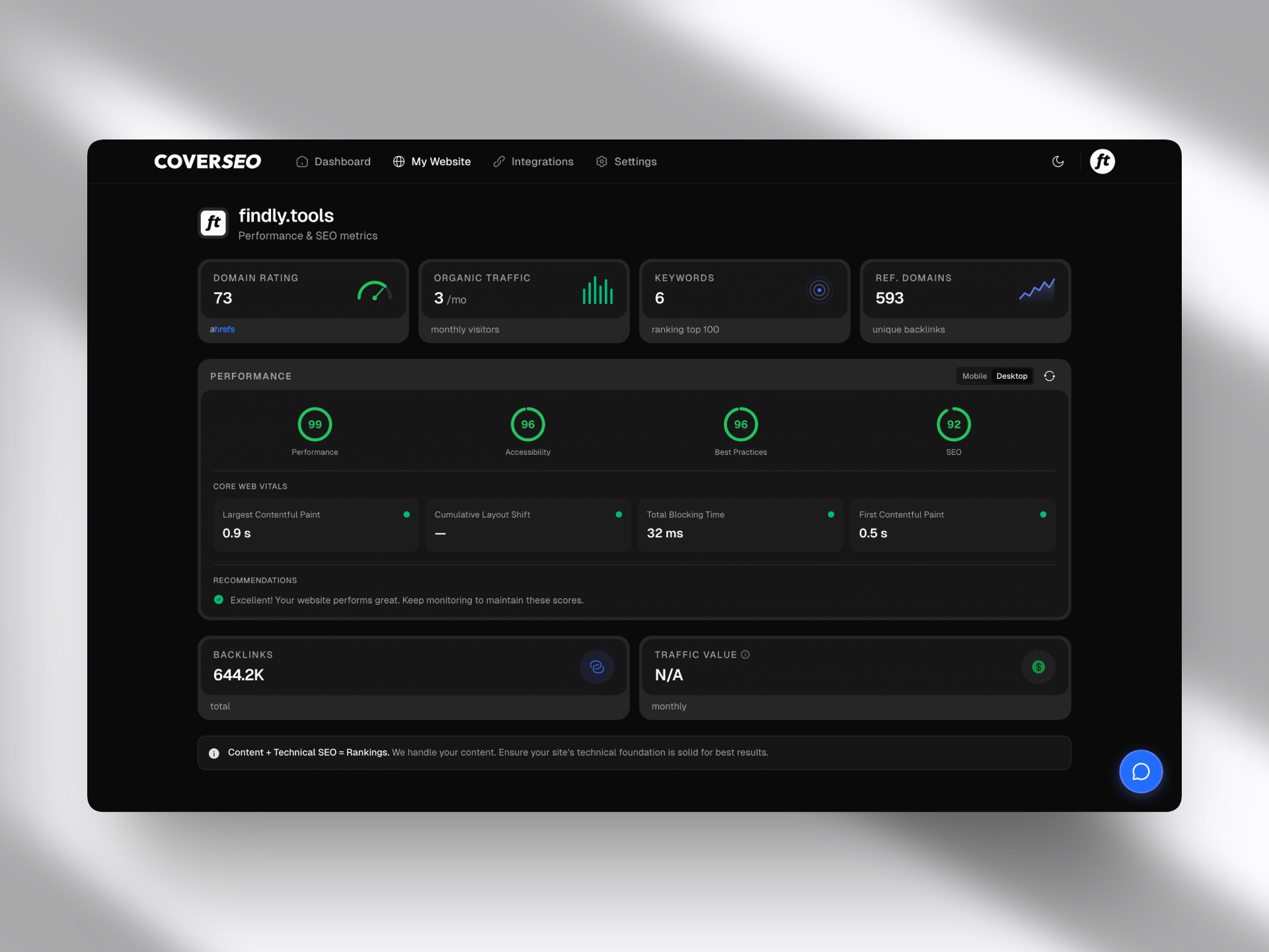 CoverSEO - Screenshot 3 showing product features and functionality