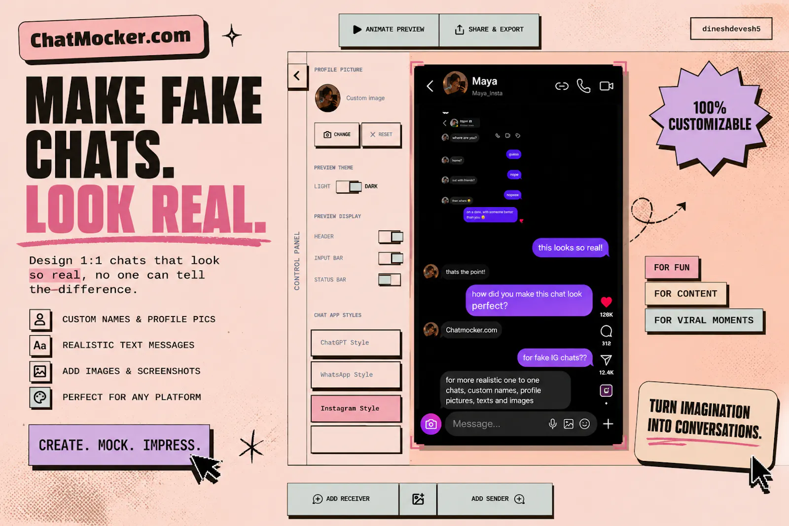 ChatMocker.com screenshot 2
