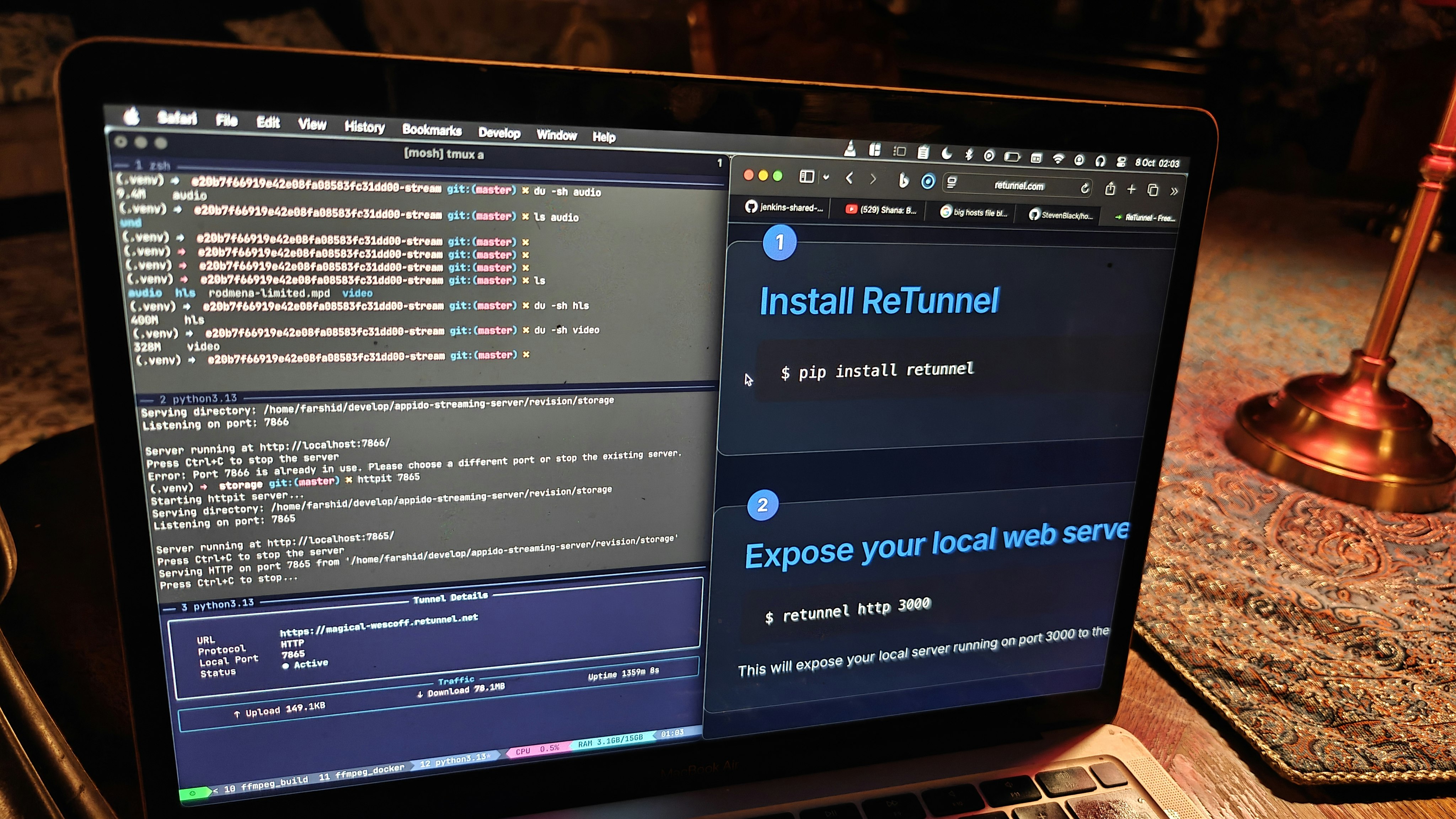 Média ReTunnel - Partagez vos API et sites avec votre équipe et testez les webhooks ! 2