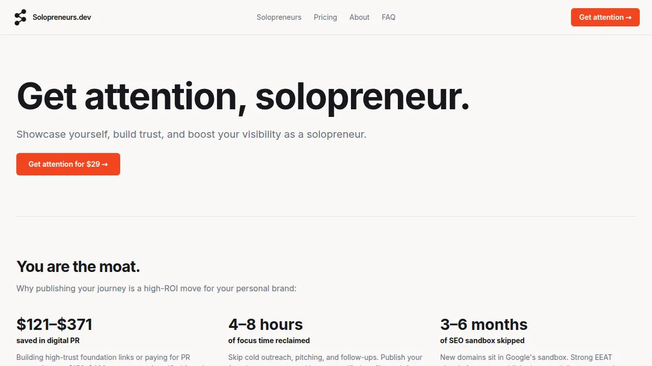 Solopreneurs.dev screenshot 1