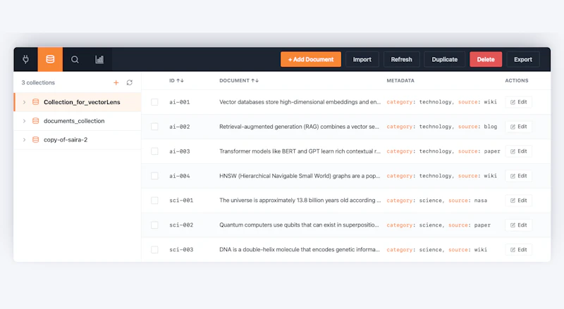 VectorLens — The Vector Database GUI screenshot 3