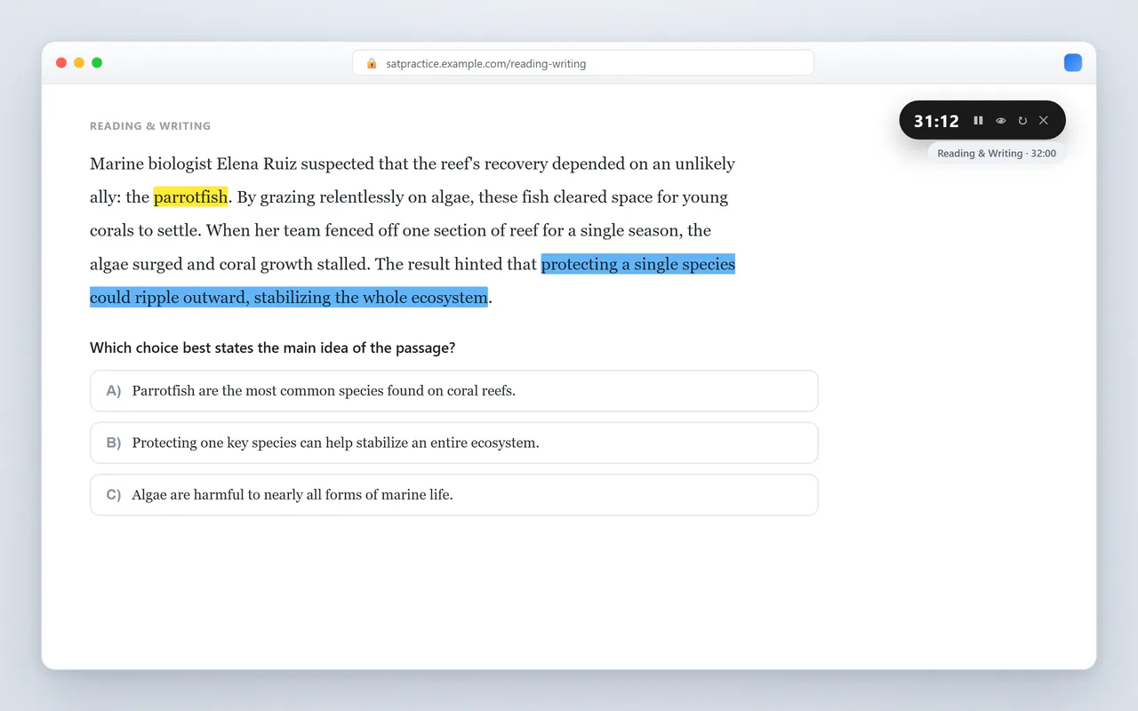 SAT Study Toolkit screenshot