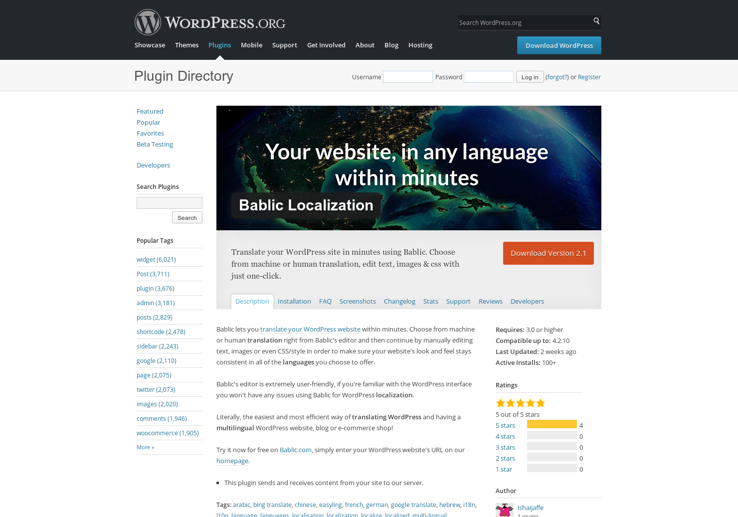Bablic Localization for Wordpress