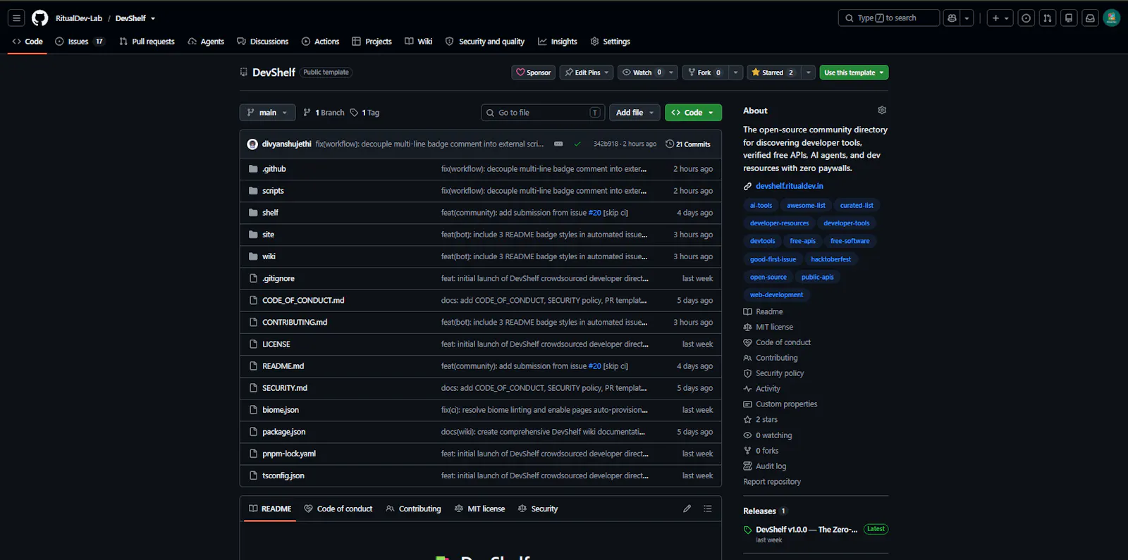 DevShelf screenshot 2