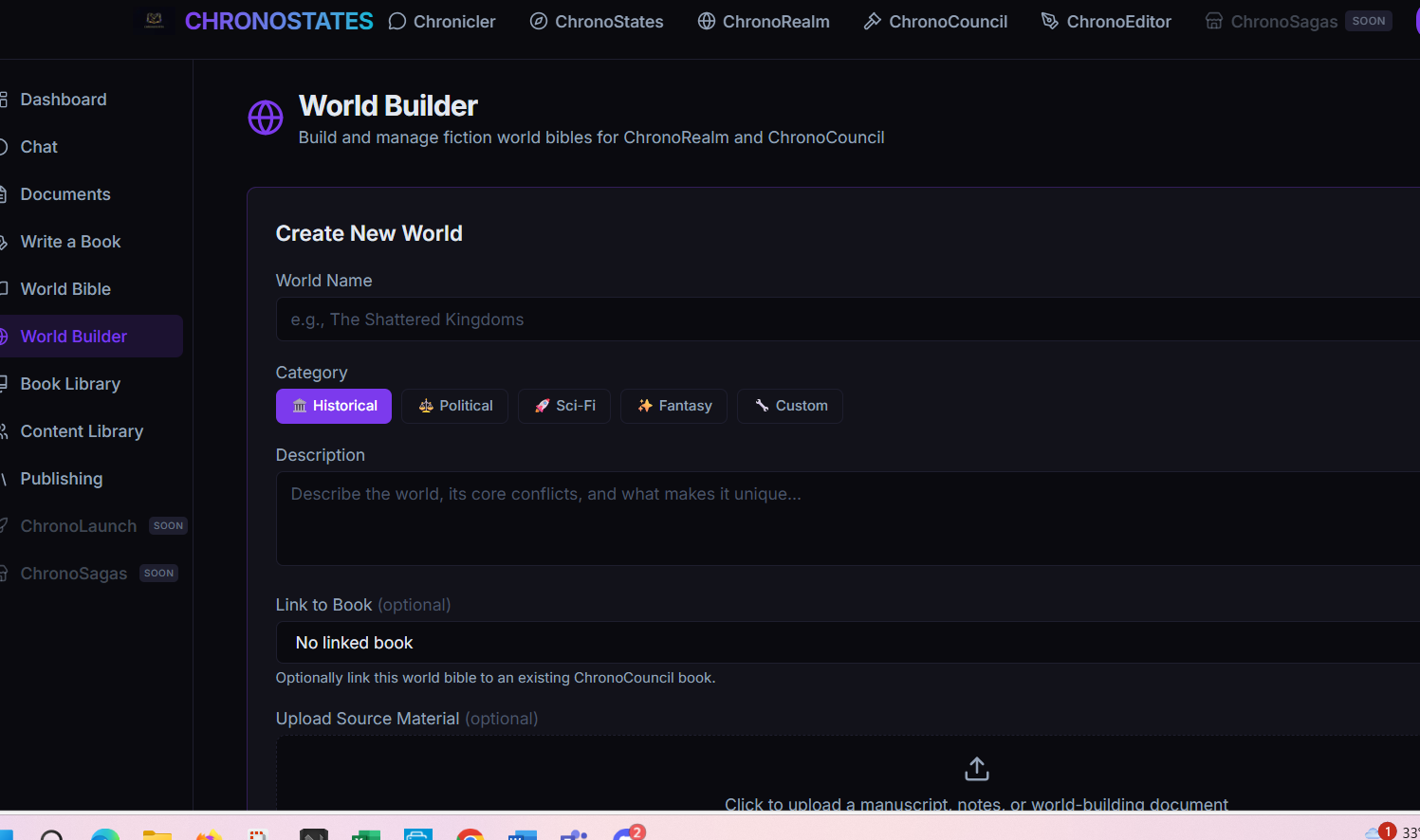 Chronostates — Make History Playable - Screenshot 3 showing product features and functionality