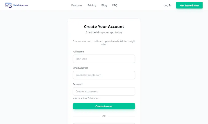 WebToApp.app screenshot 2