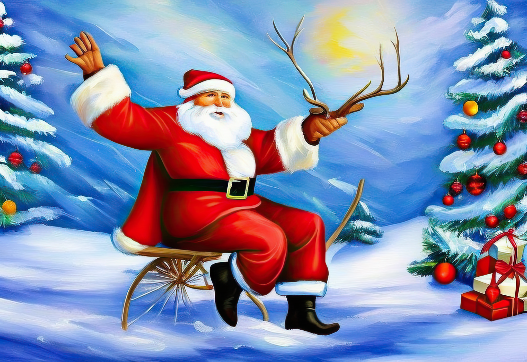 ECARD AI: Saludos navideños desde Santa - Ecardos de saludo únicos y festivos expresados por Santa media 2