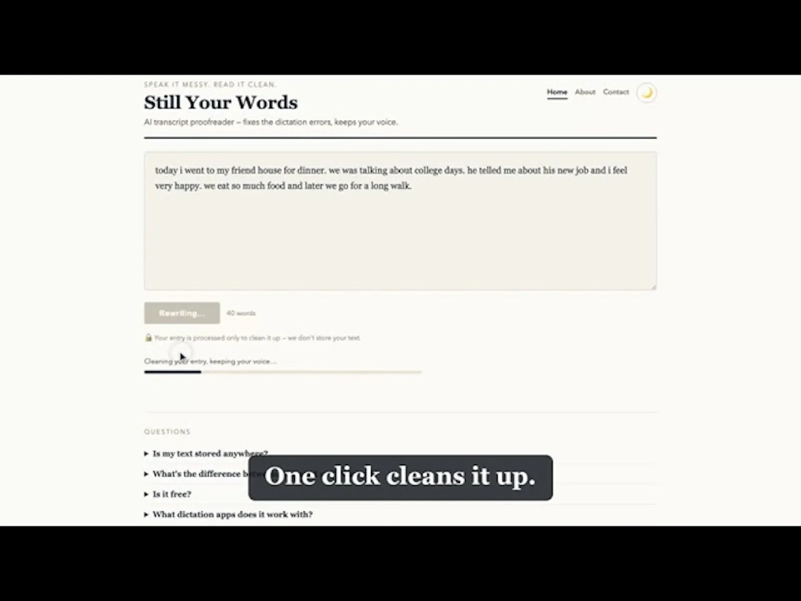 Still Your Words screenshot 1 (video preview)