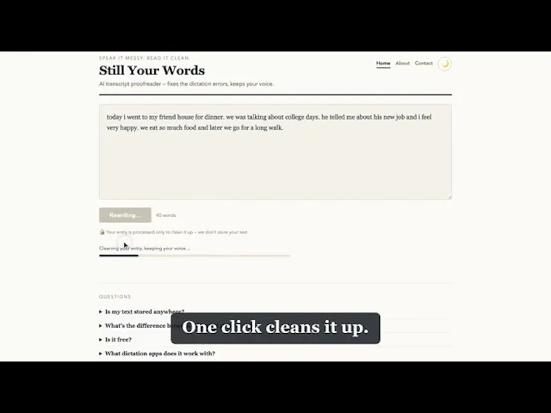 Still Your Words screenshot 1 (video preview)