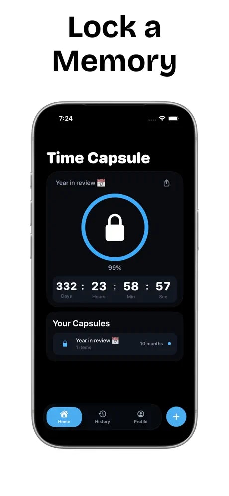 Time Capsule App - Product Hunt launch logo and brand identity